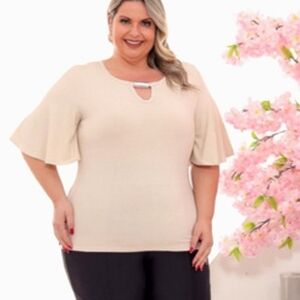 Calvin Klein Nude Blouse